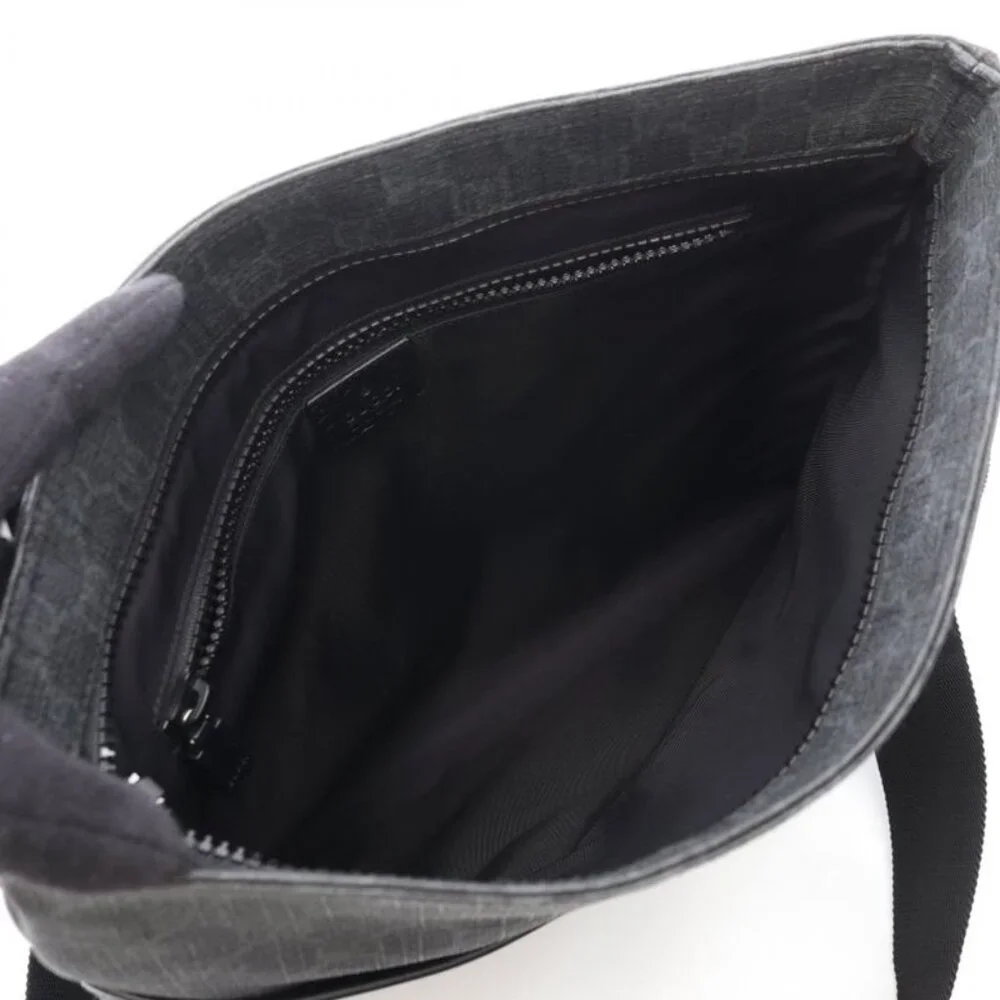 Gucci Shoulder Bag GG Supreme Black Canvas Leather - Picture 3 of 8